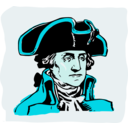 download George Washington clipart image with 135 hue color