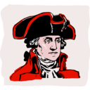 download George Washington clipart image with 315 hue color