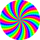 download Rainbow Swirl 120gon clipart image with 180 hue color