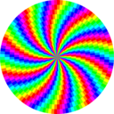 download Rainbow Swirl 120gon clipart image with 0 hue color