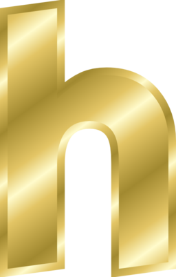 Effect Letters Alphabet Gold