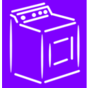 download Washing Machine White Stroke clipart image with 90 hue color