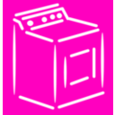 download Washing Machine White Stroke clipart image with 135 hue color