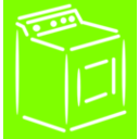 download Washing Machine White Stroke clipart image with 270 hue color
