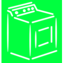 download Washing Machine White Stroke clipart image with 315 hue color