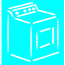 download Washing Machine White Stroke clipart image with 0 hue color