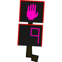 download Crosswalk Signal clipart image with 315 hue color