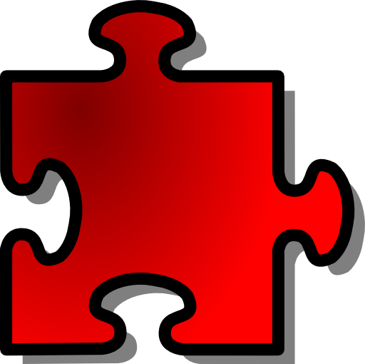 Red Jigsaw Piece 09