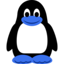 download Tux The Penguin clipart image with 180 hue color