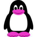 download Tux The Penguin clipart image with 270 hue color