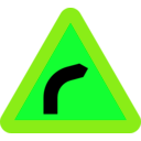 download Dangerous Bend Bend To Right clipart image with 90 hue color