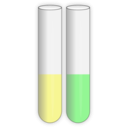 download Test Tubes Open clipart image with 180 hue color