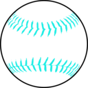 download Softball clipart image with 180 hue color