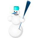 download Snowman 2 clipart image with 180 hue color