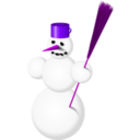download Snowman 2 clipart image with 270 hue color