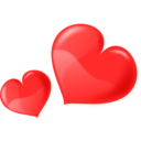 download Heart Glossy Two clipart image with 0 hue color