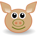download Funny Piggy Face clipart image with 45 hue color