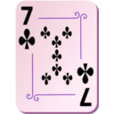 download Ornamental Deck 7 Of Clubs clipart image with 270 hue color