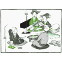 download Geisha Entertain clipart image with 90 hue color