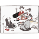 download Geisha Entertain clipart image with 0 hue color