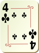 Ornamental Deck 4 Of Clubs