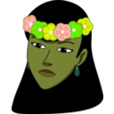 download Woman Wearing Hawaiian Lei clipart image with 45 hue color