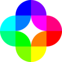 download Circle Fourths 12 Color clipart image with 270 hue color
