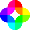 download Circle Fourths 12 Color clipart image with 0 hue color