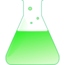 download Chemistry Flask clipart image with 270 hue color