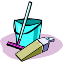 download Cleaning Tools clipart image with 180 hue color