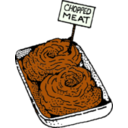 download Chopped Meat clipart image with 45 hue color