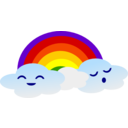 download Kawaii Rainbow clipart image with 0 hue color