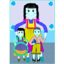 download Kinder clipart image with 180 hue color