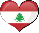 Lebanon Heart Flag