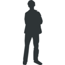 download Person Outline 3 clipart image with 0 hue color