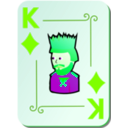 download Ornamental Deck King Of Diamonds clipart image with 90 hue color