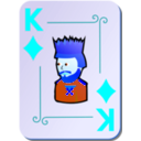 download Ornamental Deck King Of Diamonds clipart image with 180 hue color