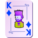 download Ornamental Deck King Of Diamonds clipart image with 225 hue color