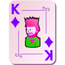 download Ornamental Deck King Of Diamonds clipart image with 270 hue color