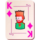download Ornamental Deck King Of Diamonds clipart image with 315 hue color