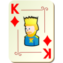 download Ornamental Deck King Of Diamonds clipart image with 0 hue color