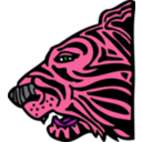 download Tiger Head clipart image with 315 hue color