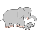 download Baby Elephant clipart image with 315 hue color