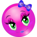 download Cute Lovely Girl Smiley Emoticon clipart image with 270 hue color
