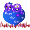download Happy New Year Smiley Emoticons clipart image with 225 hue color