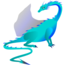 download Fire Dragon clipart image with 180 hue color