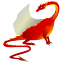 download Fire Dragon clipart image with 0 hue color