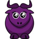 download Cartoon Gnu Eyes clipart image with 270 hue color
