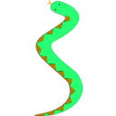 download Green Snake With Red Belly clipart image with 45 hue color