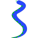 download Green Snake With Red Belly clipart image with 135 hue color